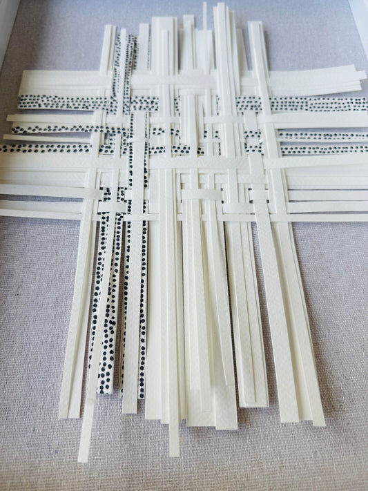 Black and White Polka Dot Weaving