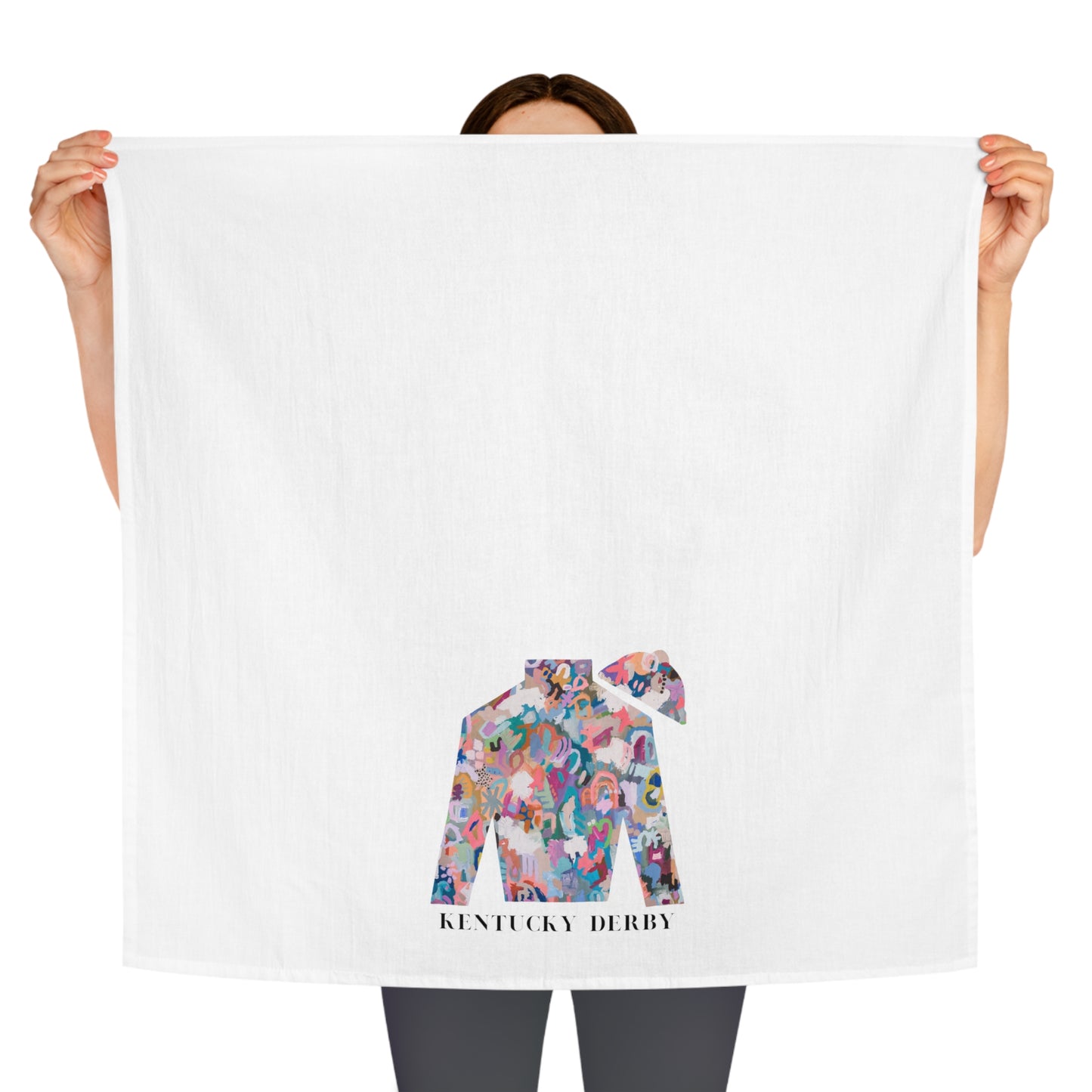 Kentucky Derby Tea Towel | Pink Abstract