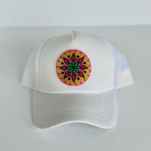 Load image into Gallery viewer, Beaded Trucker Hat | White
