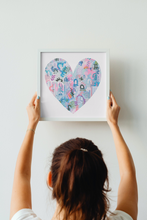 Load image into Gallery viewer, christine mueller art, heart, abstract, large print, colorful