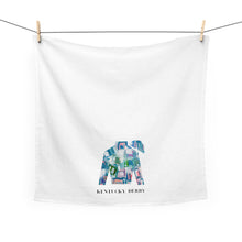 Load image into Gallery viewer, Kentucky Derby Tea Towel  | Blue Geometric
