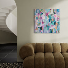 Load image into Gallery viewer, Colorful Abstract Wall Art, vivid bright canvas painting, modern home decor, large fine art, multicolor abstract wall art, christine mueller art, abstract artist, southern female artist