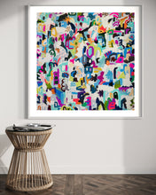 Load image into Gallery viewer, christine mueller art, canvas painting, large fine art, modern home decor, multicolor canvas, southern female artist, abstract artwork, wall art print, fine art print,expressionist, bright vivid colors multicolor,expressionistic