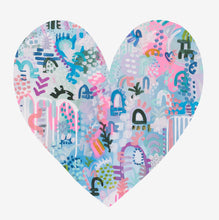 Load image into Gallery viewer, christine mueller art, heart, abstract, large print, colorful