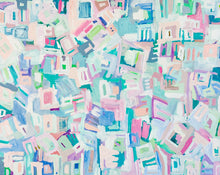 Load image into Gallery viewer, christine mueller art, large geometric abstract, pastel painting canvas