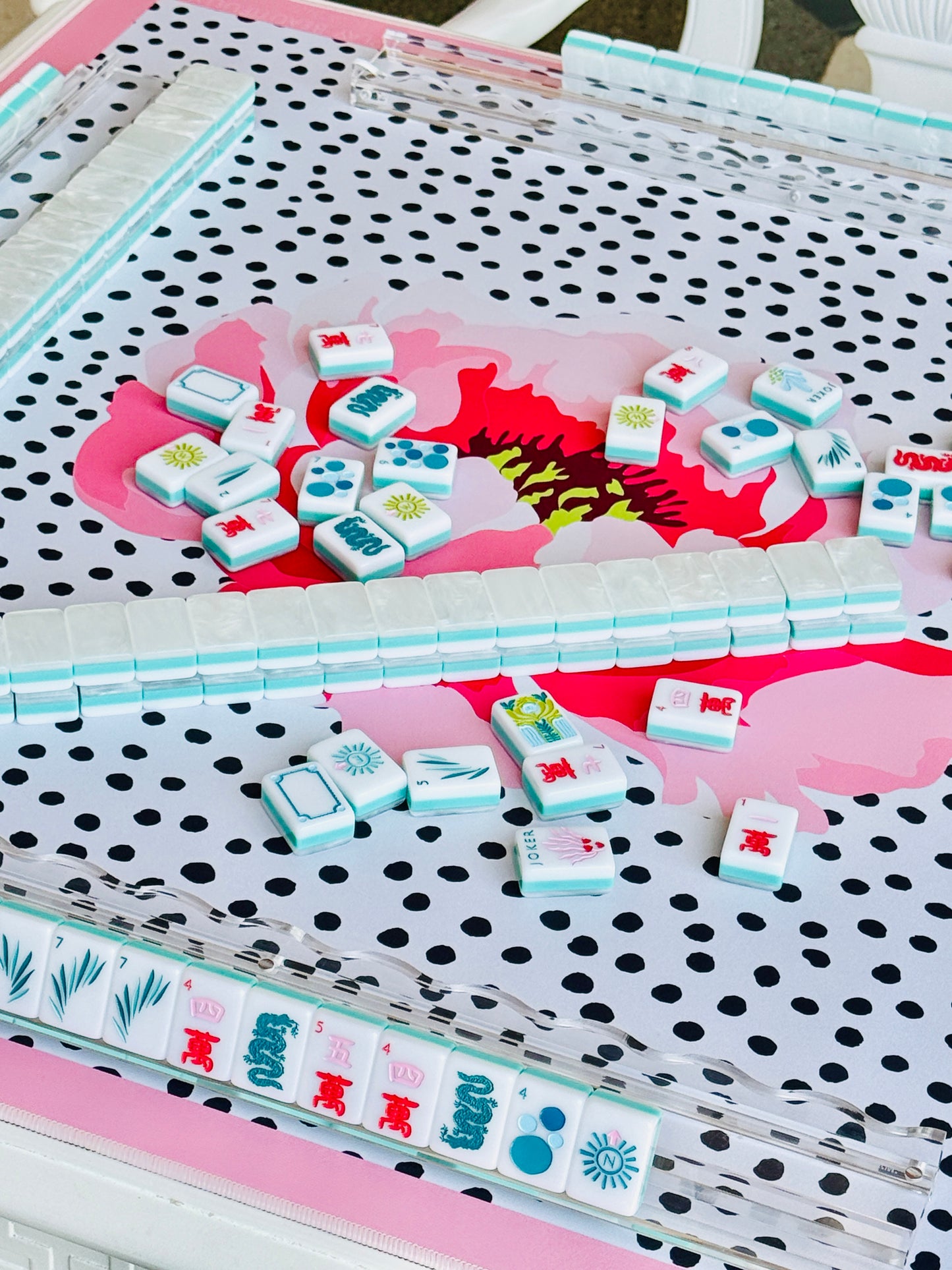 Pink Peony *Preorder* Mahjong Mat