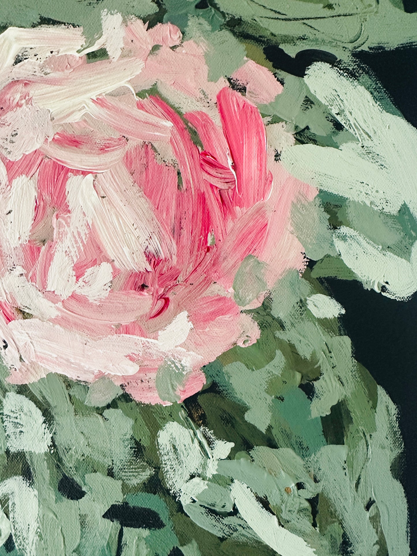 christine mueller art, large floral abstract, colorful painting canvas