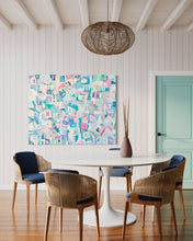 Load image into Gallery viewer, christine mueller art, large geometric abstract, pastel painting canvas