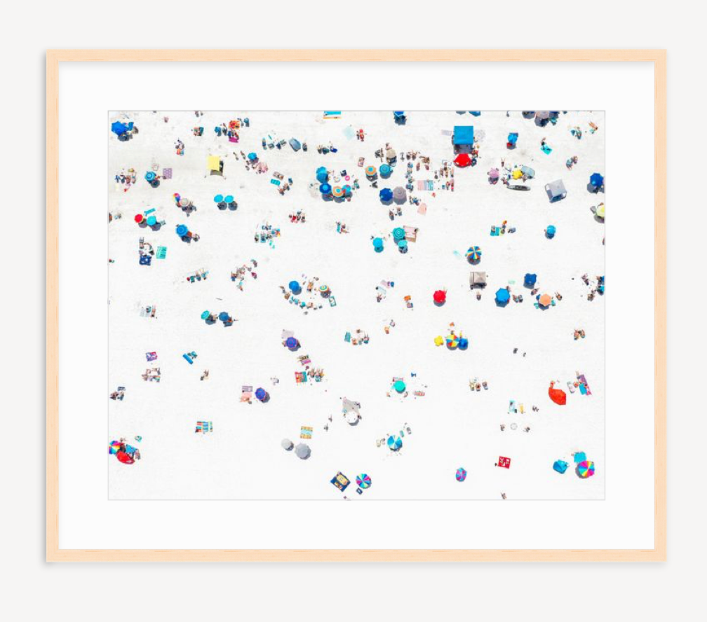 christine mueller, beach,umbrellas,vacation, fine art photography