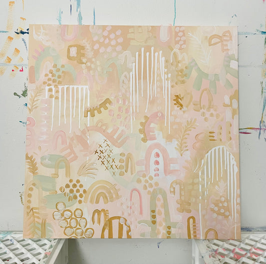 Colorful Abstract Wall Art, neutral earth tones canvas painting, modern home decor, large fine art, multicolor abstract wall art, christine mueller art, abstract artist, southern female artist