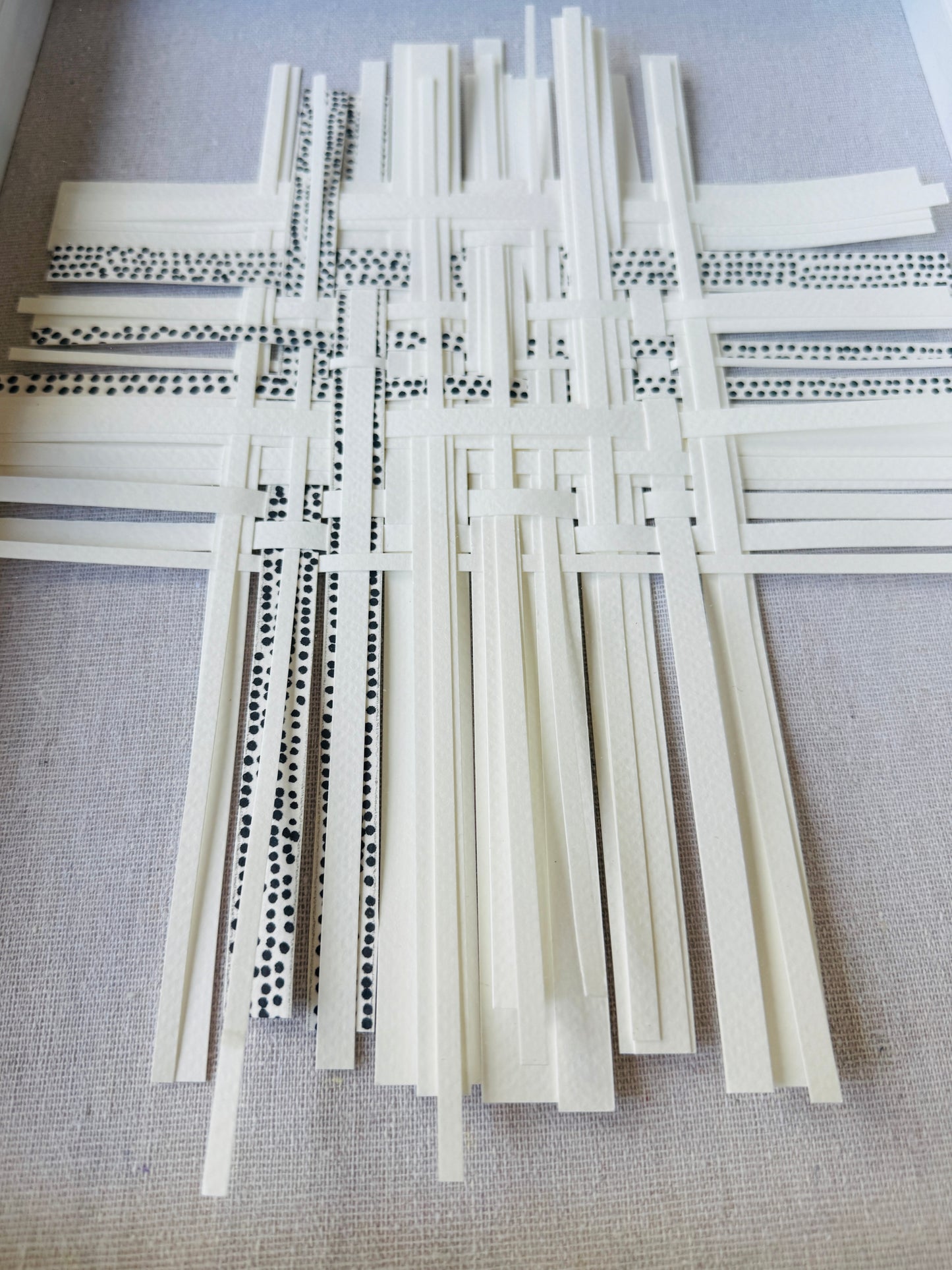 Black and White Polka Dot Weaving