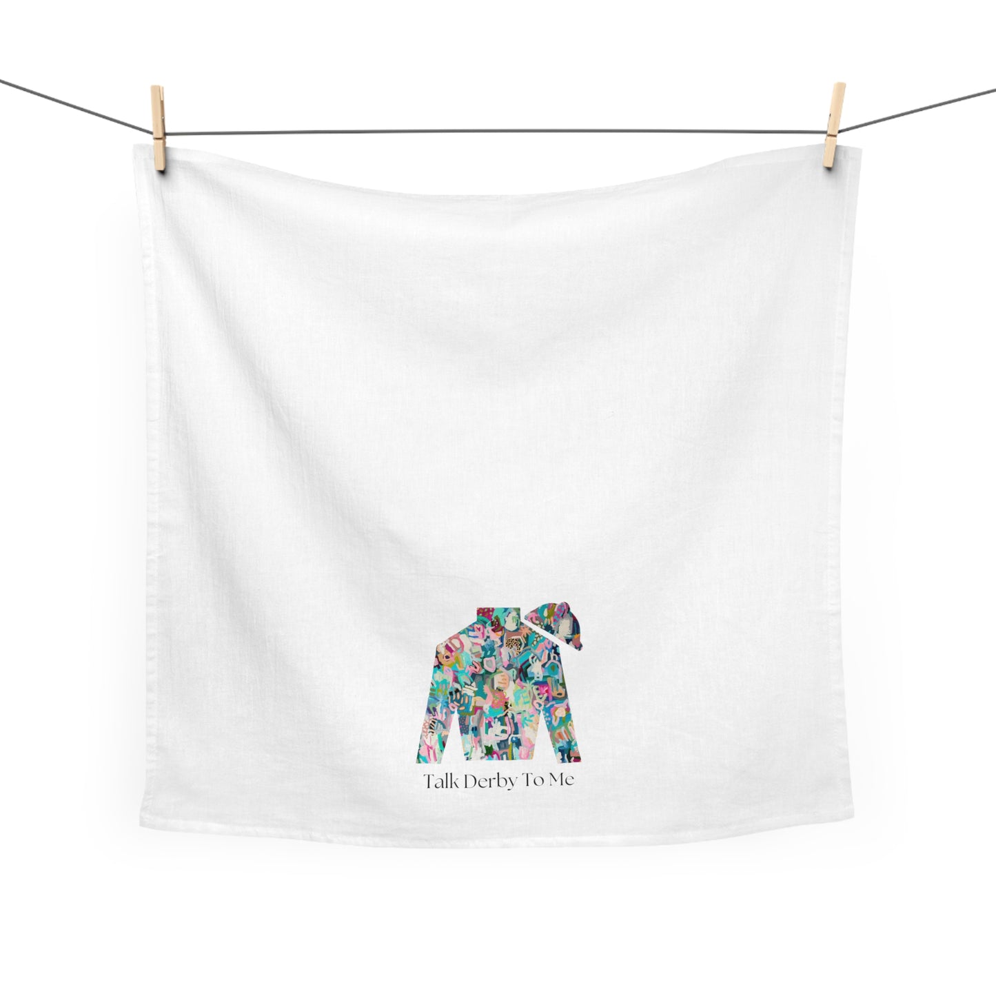 Talk Derby To Me Tea Towel