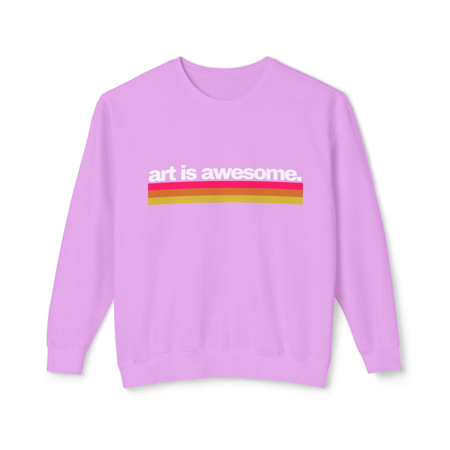 Art is Awesome Unisex Lightweight Crewneck Sweatshirt