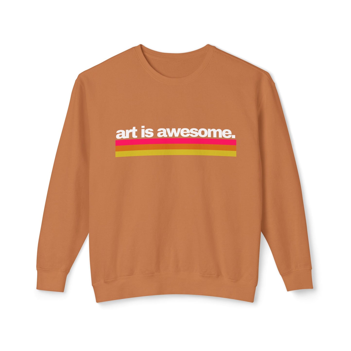Art is Awesome Unisex Lightweight Crewneck Sweatshirt