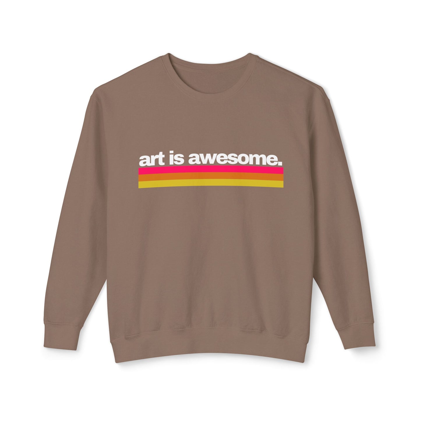 Art is Awesome Unisex Lightweight Crewneck Sweatshirt