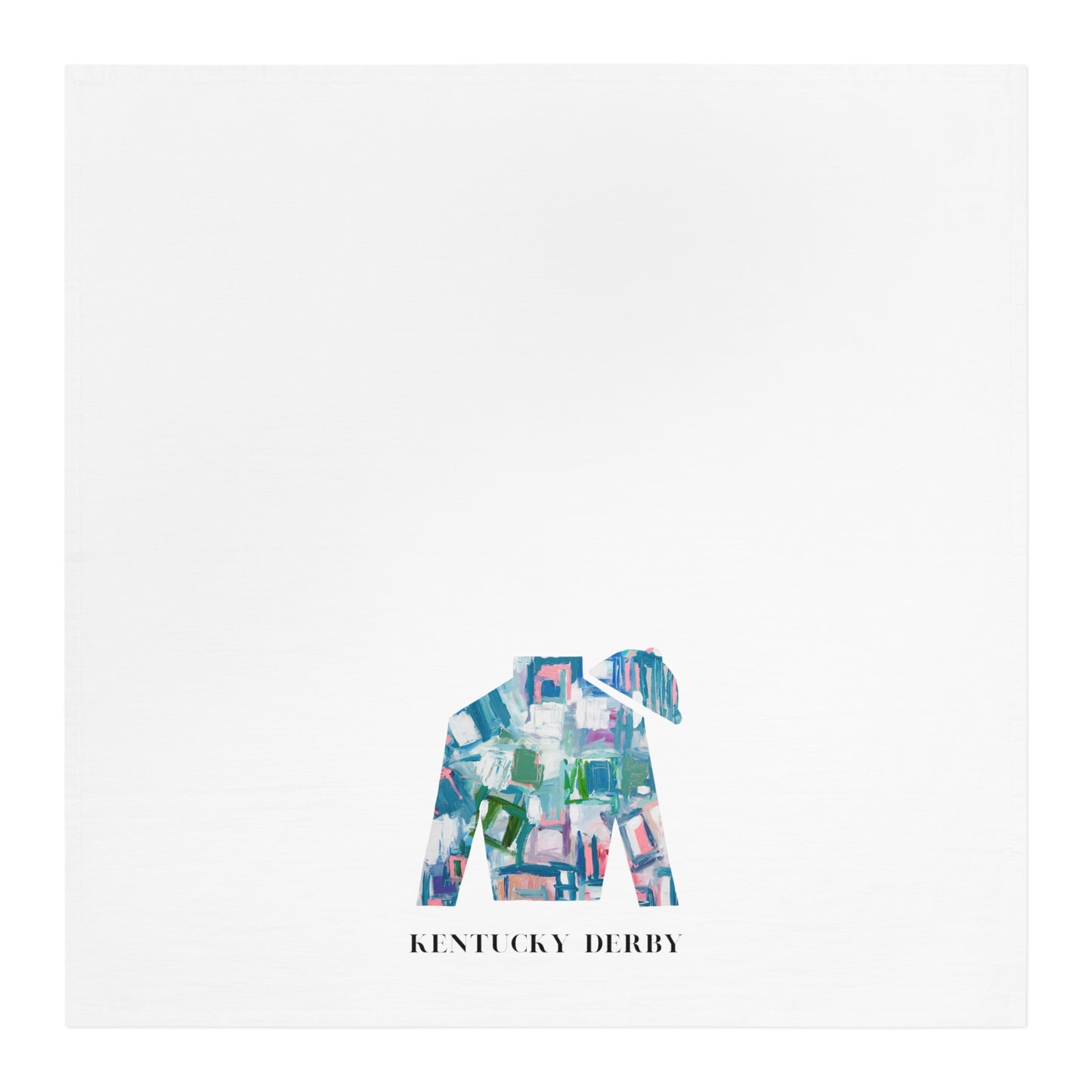 Kentucky Derby Tea Towel  | Blue Geometric