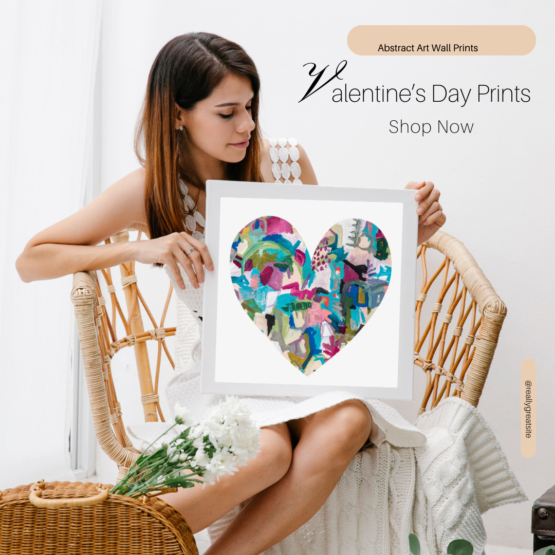 christine mueller art, heart, abstract, large print, colorful