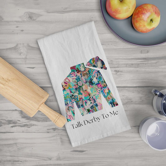 Talk Derby To Me Tea Towel