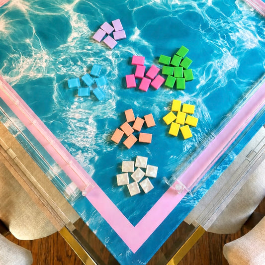 Poolside Mahjong Mat - Christine Mueller Art