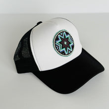 Load image into Gallery viewer, Beaded Trucker Hat | Black + Purple