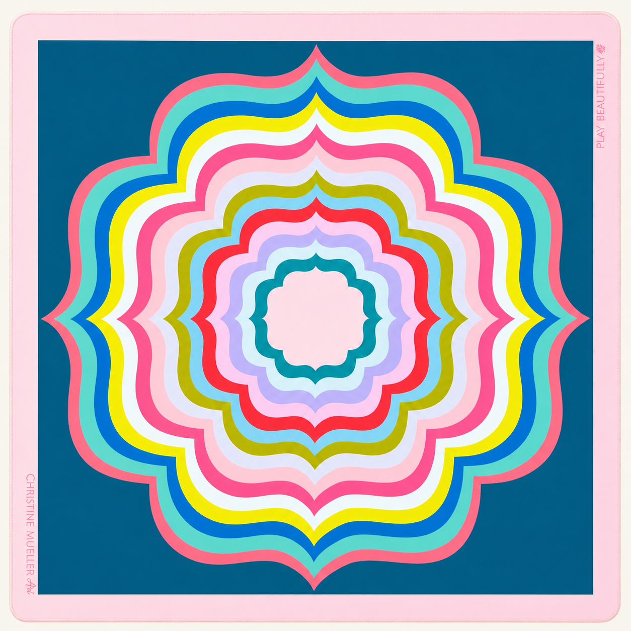 Riviera Mahjong Mat - Christine Mueller Art