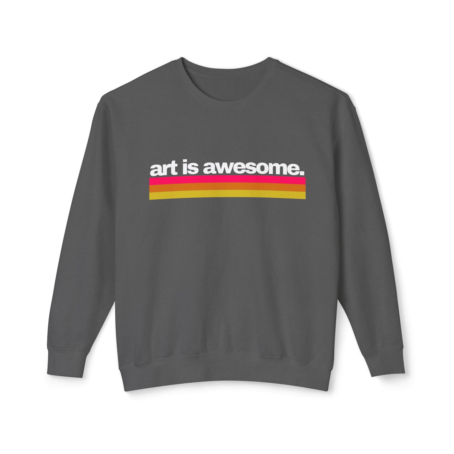 Art is Awesome Unisex Lightweight Crewneck Sweatshirt