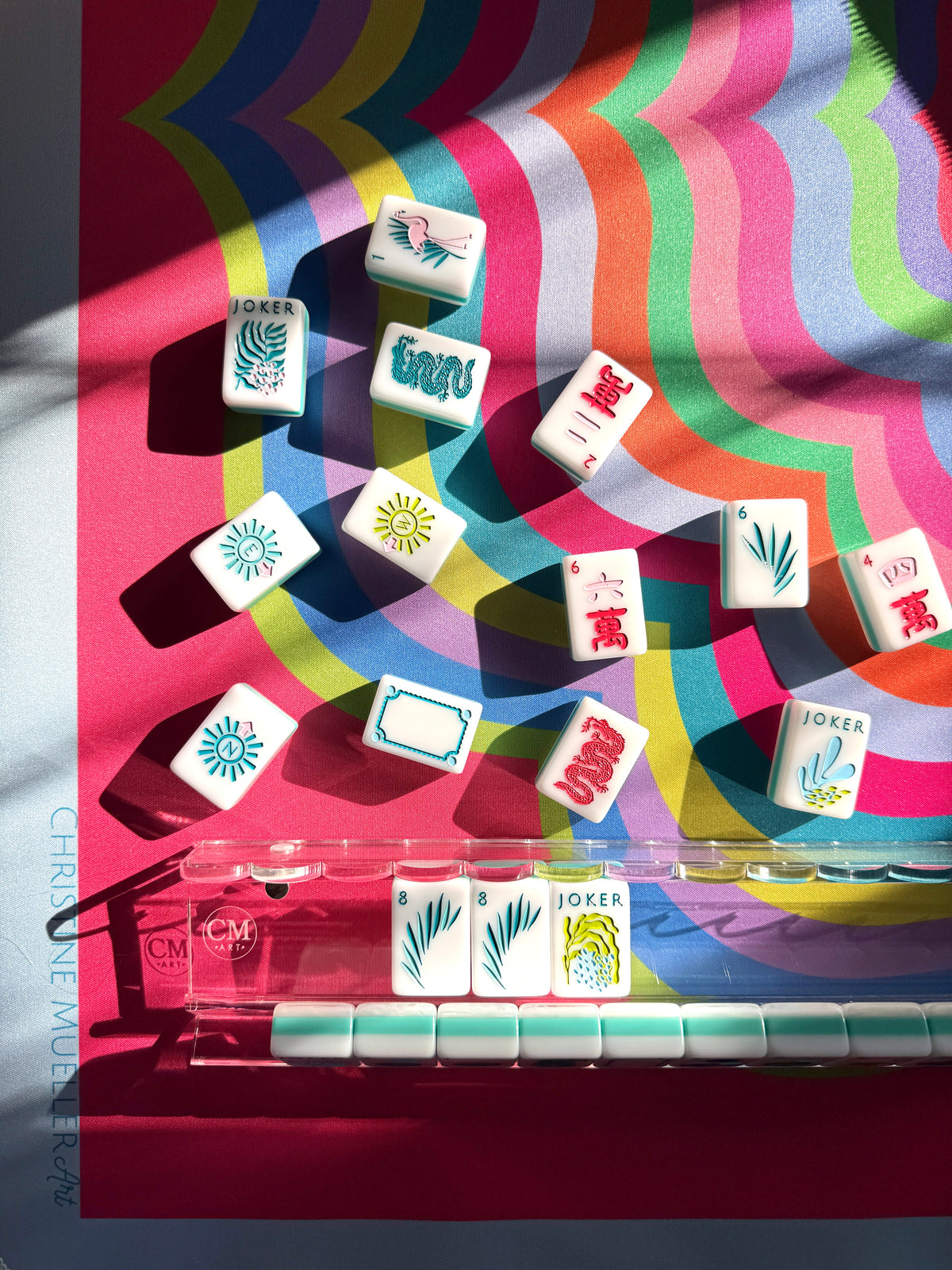 Sunset Riviera Mahjong Mat - Christine Mueller Art
