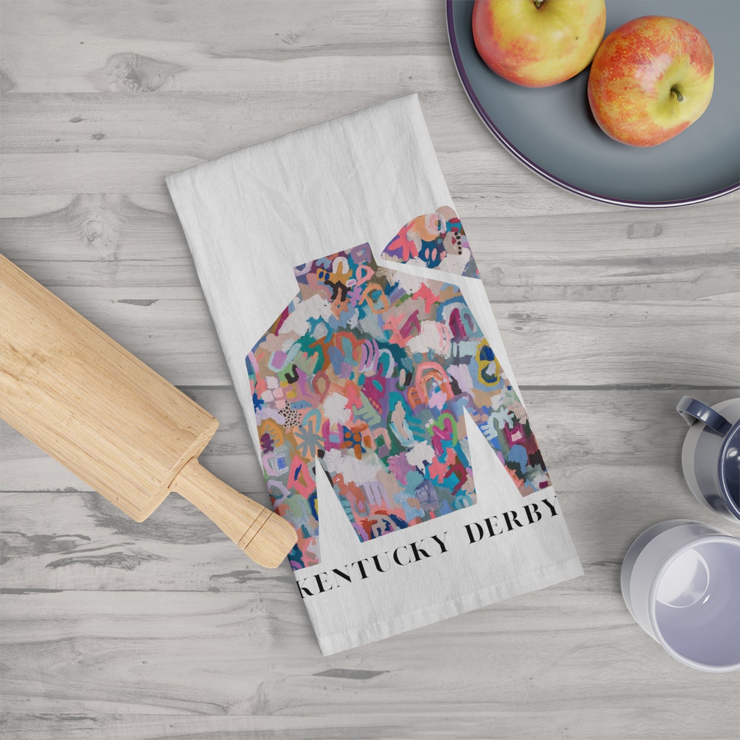 Kentucky Derby Tea Towel  | Pink Abstract