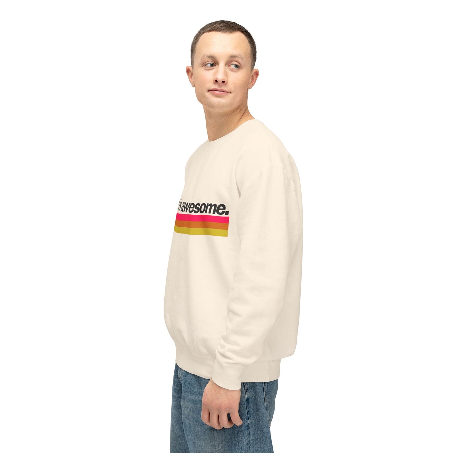 Art is Awesome Unisex Lightweight Crewneck Sweatshirt