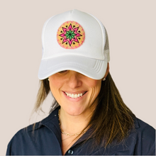 Load image into Gallery viewer, Beaded Trucker Hat | White