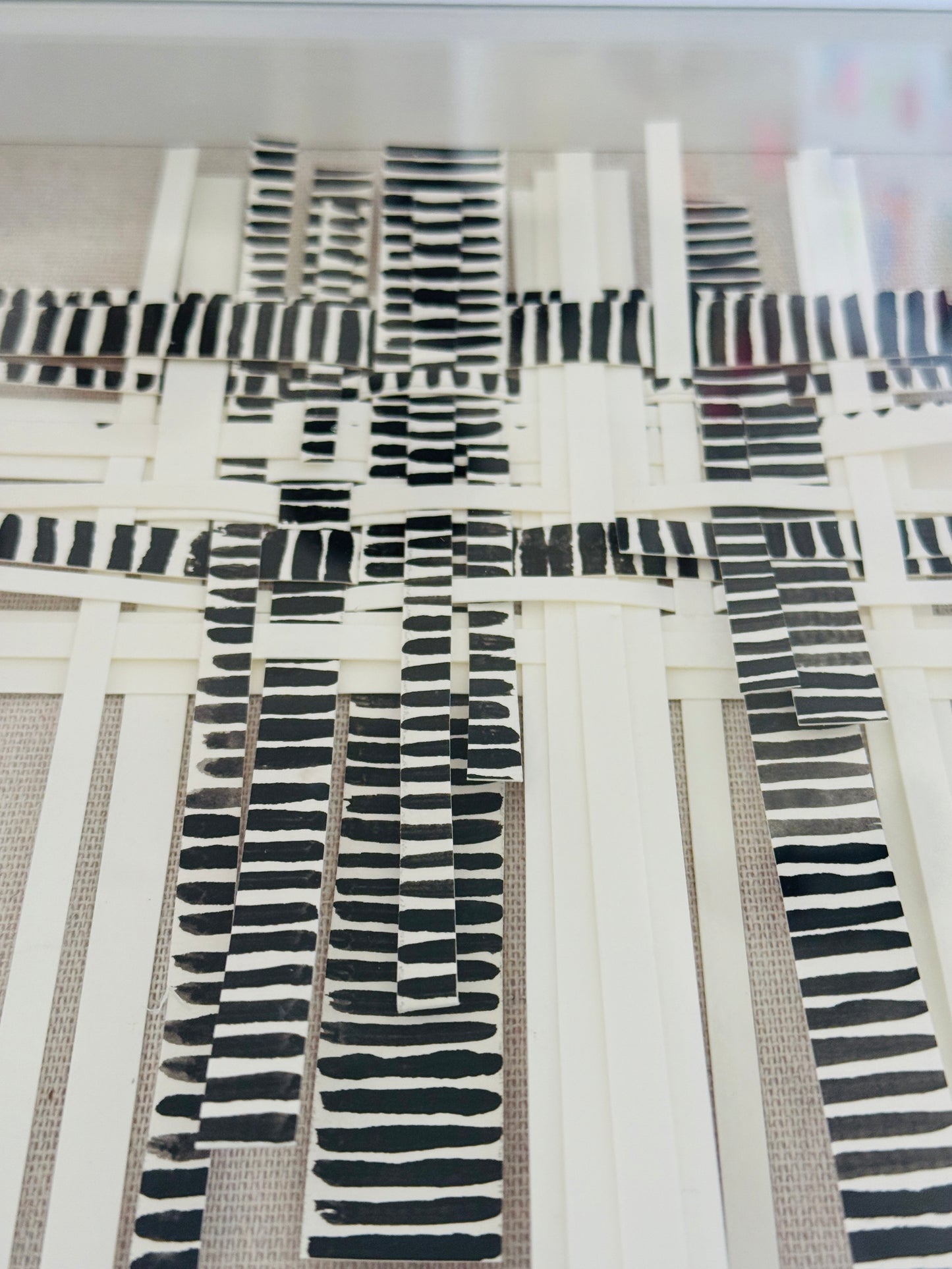 Black and White Stripe Weaving