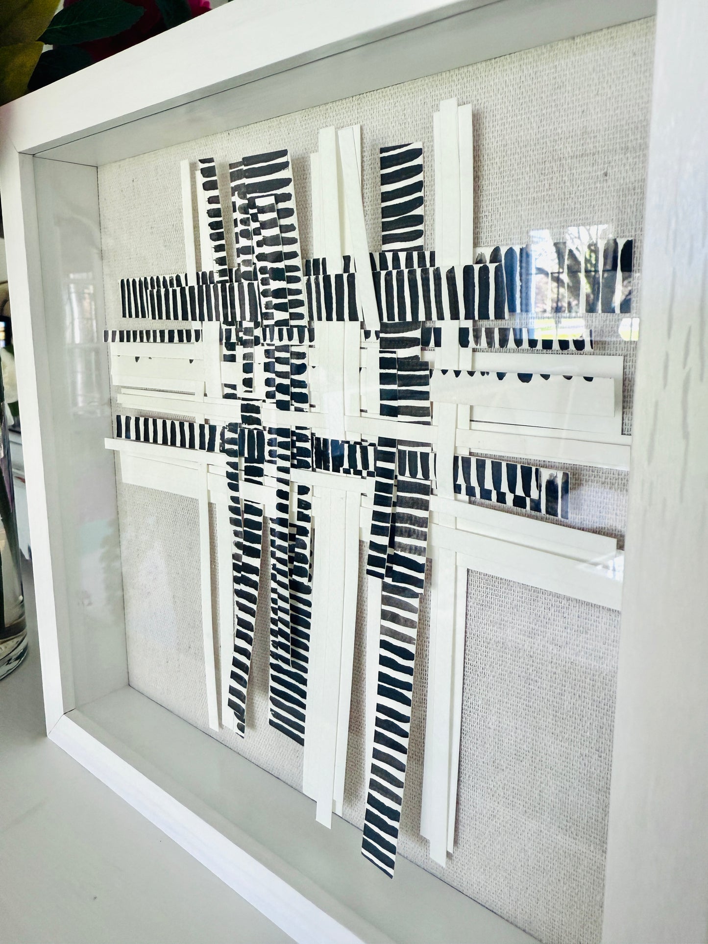 Black and White Stripe Weaving