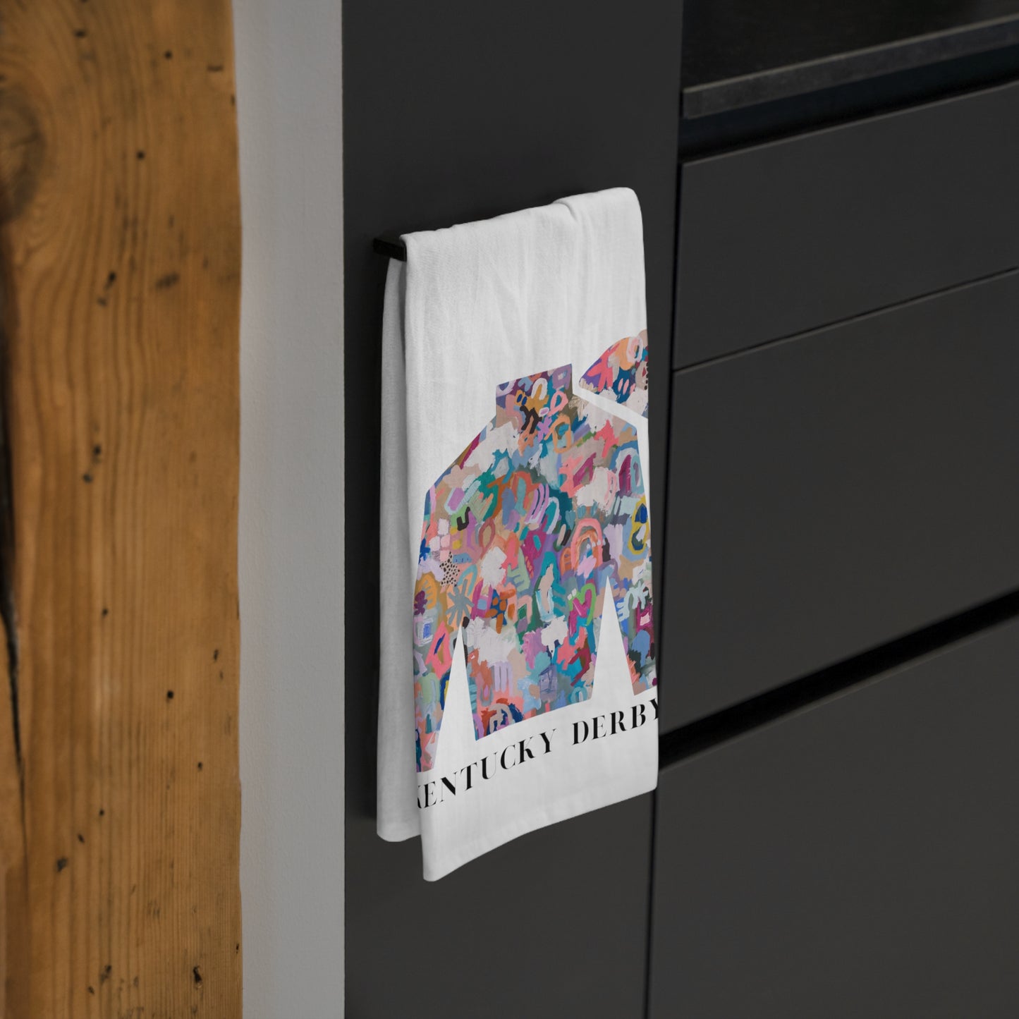 Kentucky Derby Tea Towel  | Pink Abstract