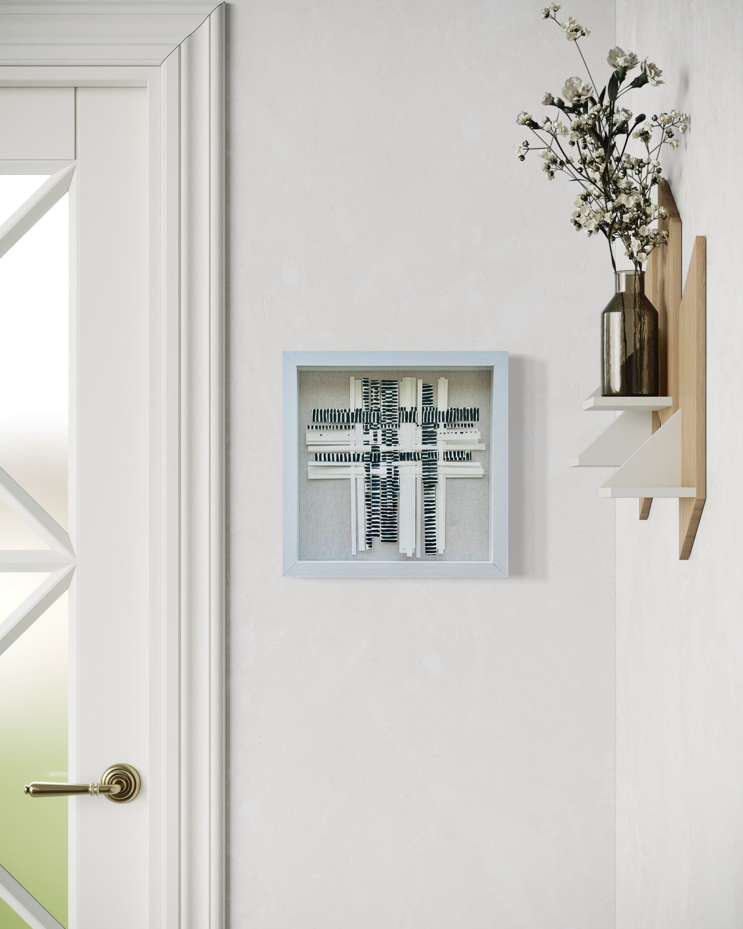 Black and White Stripe Weaving