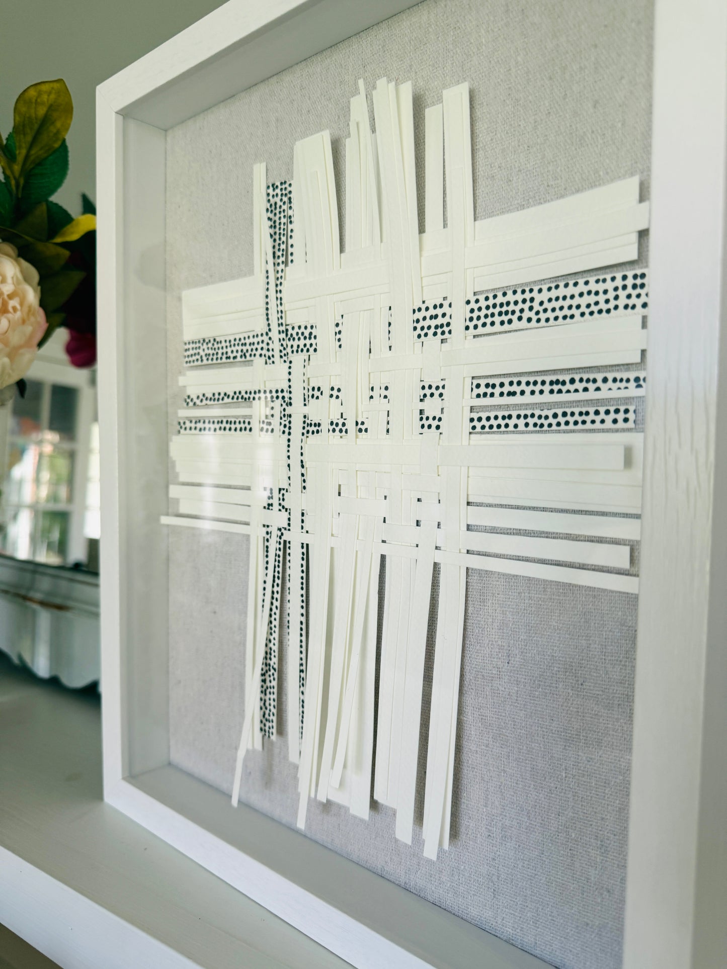 Black and White Polka Dot Weaving