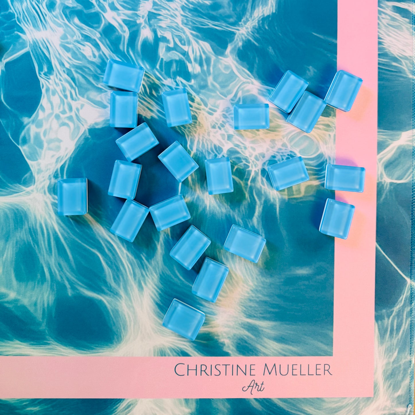 Poolside Mahjong Mat - Christine Mueller Art