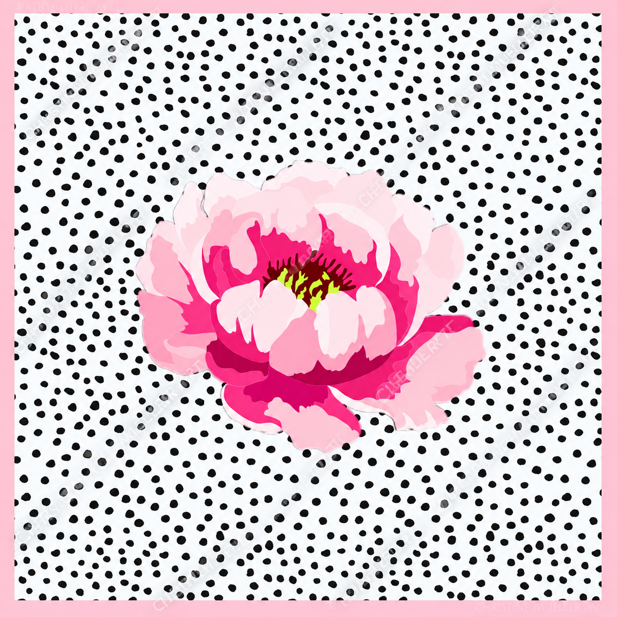 Pink Peony *Preorder* Mahjong Mat