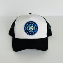 Load image into Gallery viewer, Beaded Trucker Hat | Black + Blue