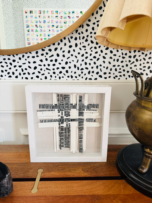 Black and White Stripe Weaving