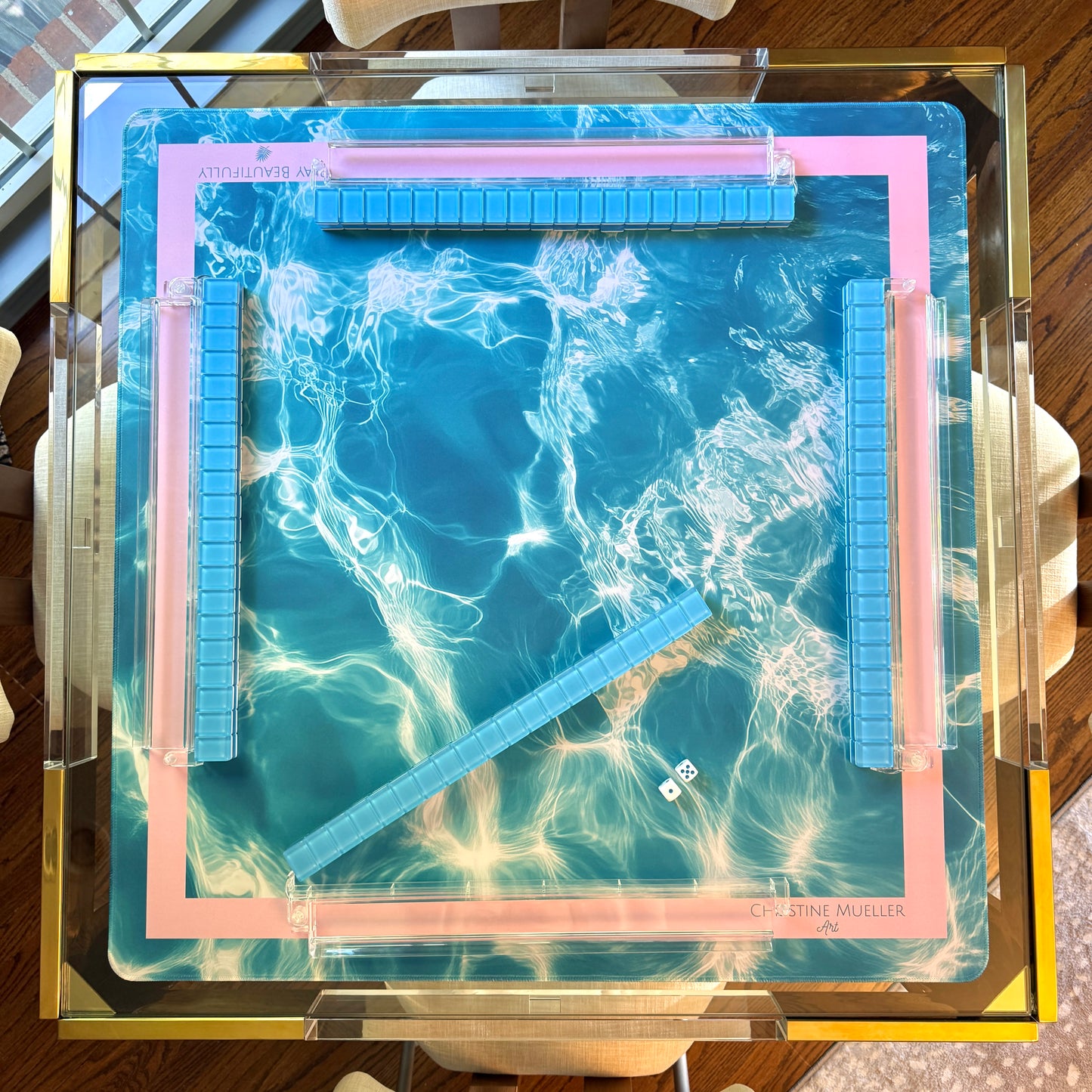 Poolside Mahjong Mat - Christine Mueller Art