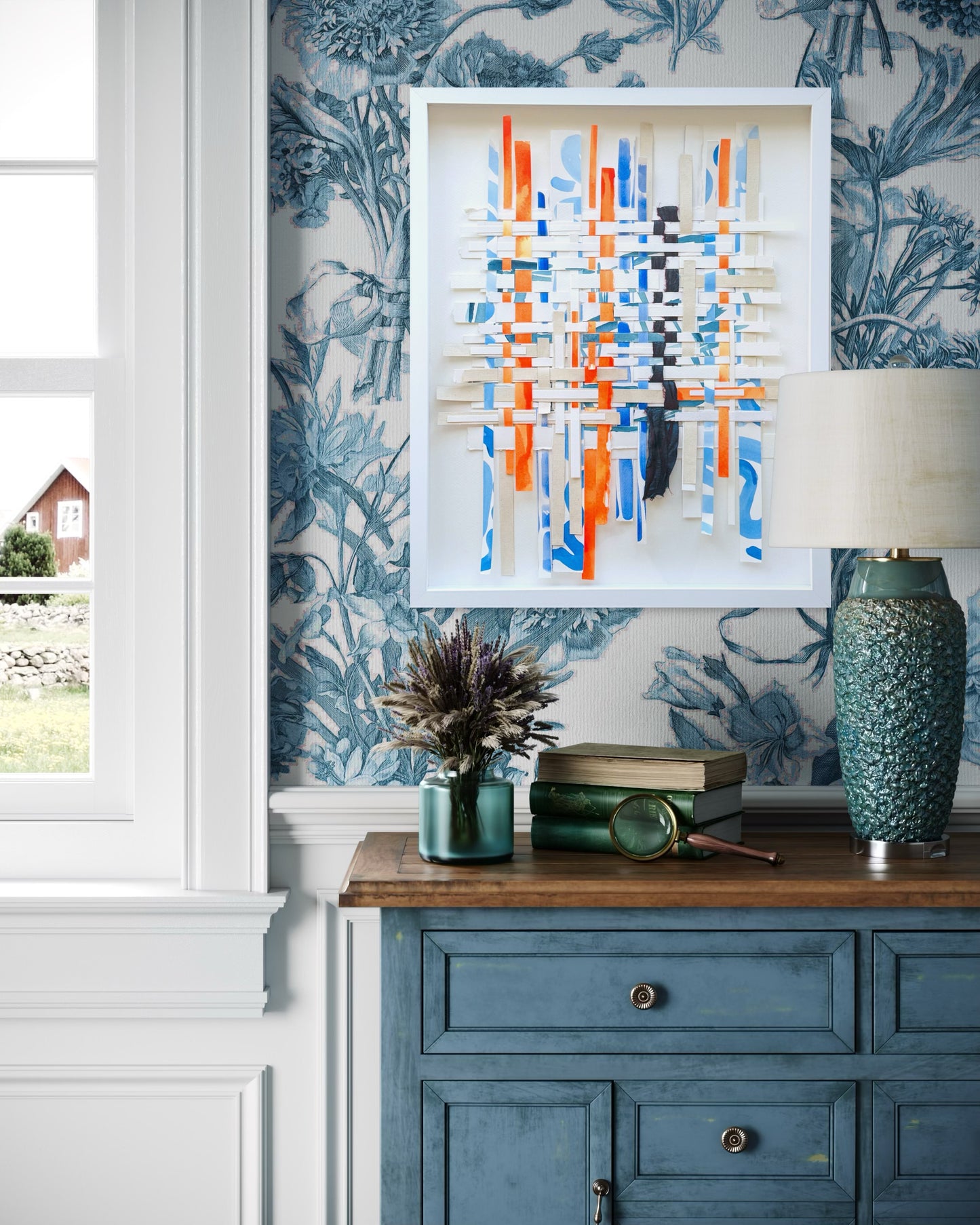 Orange and Blue Weaving