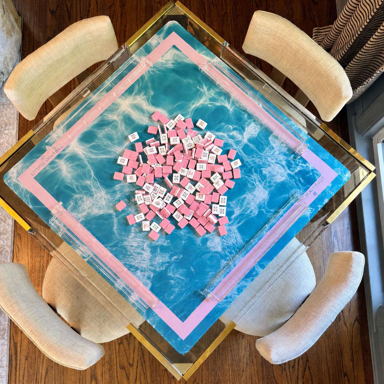 Poolside Mahjong Mat - Christine Mueller Art