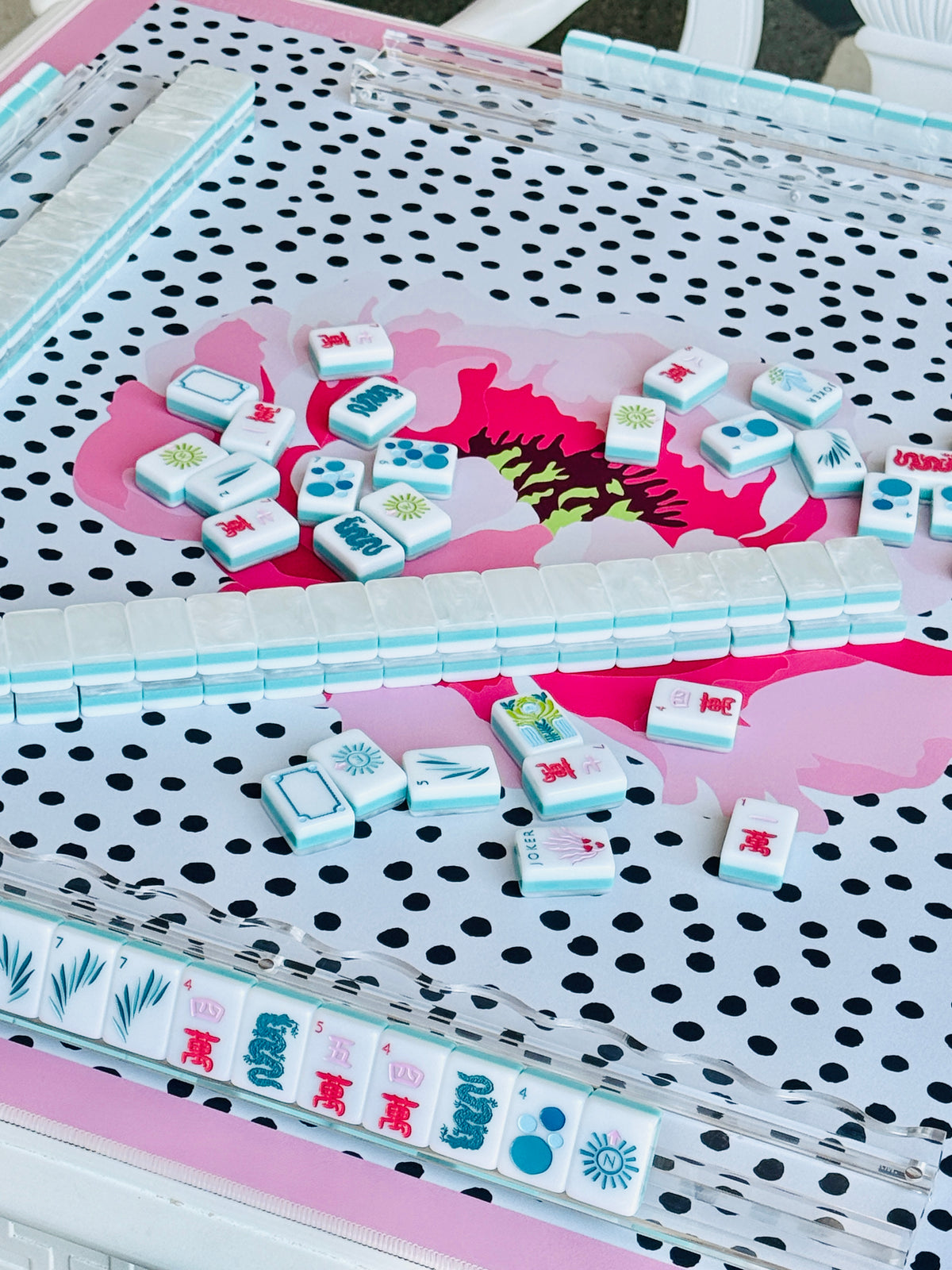 Pink Peony *Preorder* Mahjong Mat - Christine Mueller Art