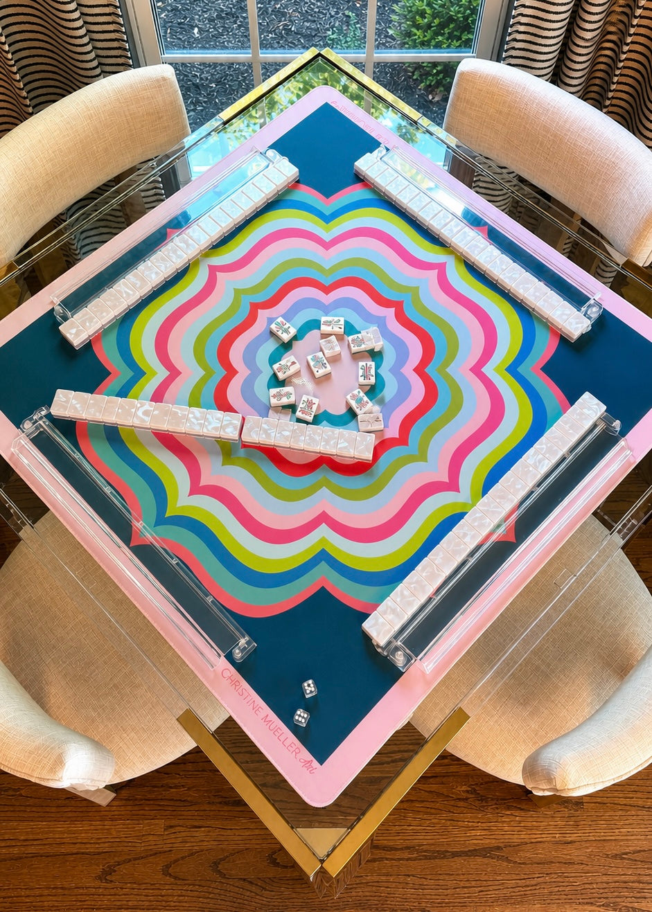 Riviera Mahjong Mat - Christine Mueller Art