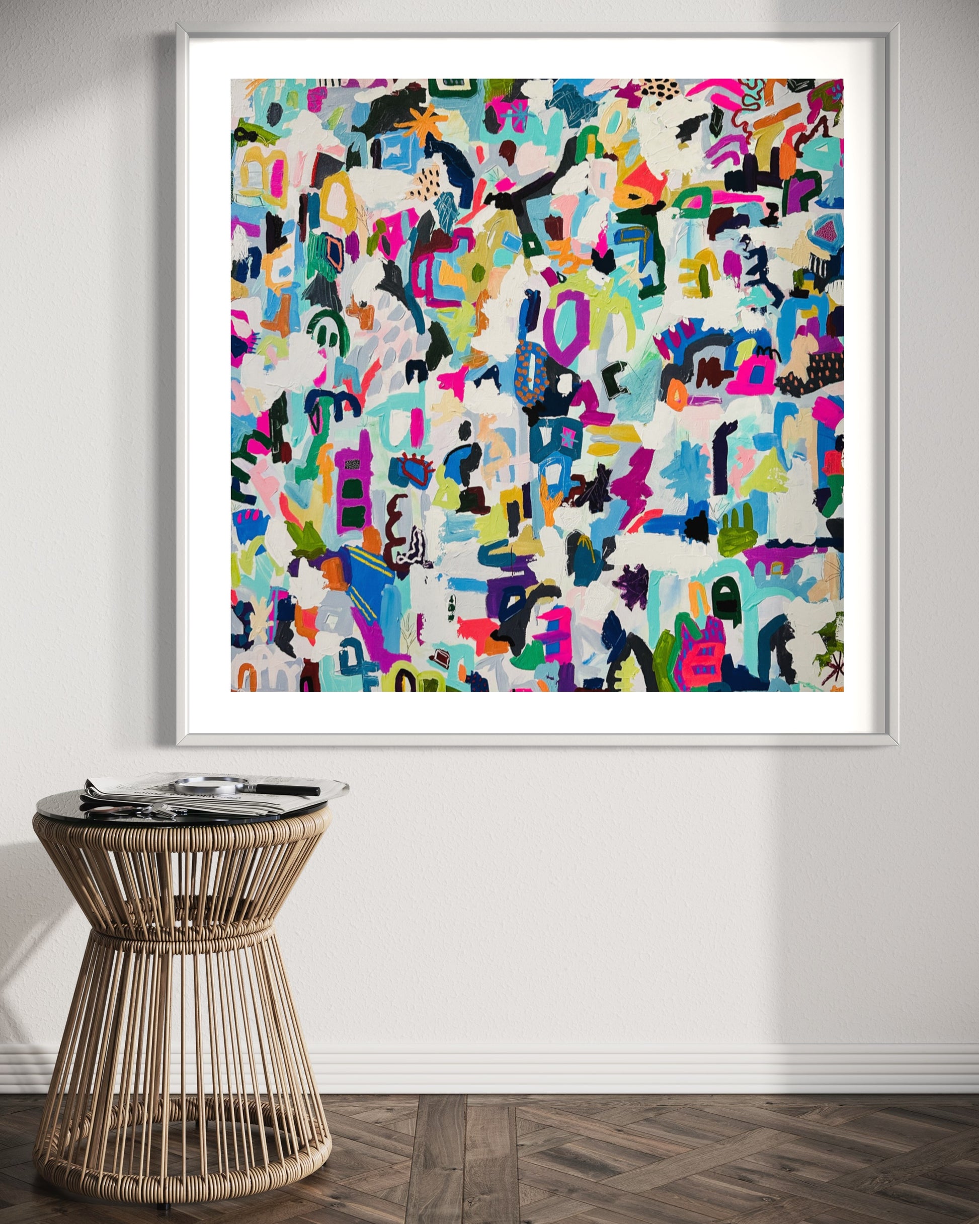 christine mueller art, canvas painting, large fine art, modern home decor, multicolor canvas, southern female artist, abstract artwork, wall art print, fine art print,expressionist, bright vivid colors multicolor,expressionistic
