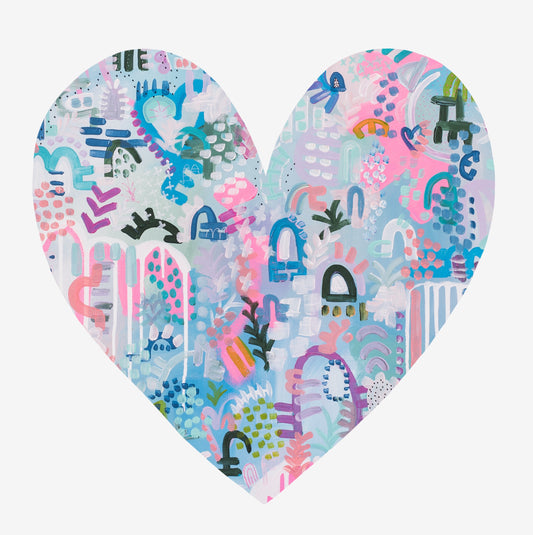 christine mueller art, heart, abstract, large print, colorful