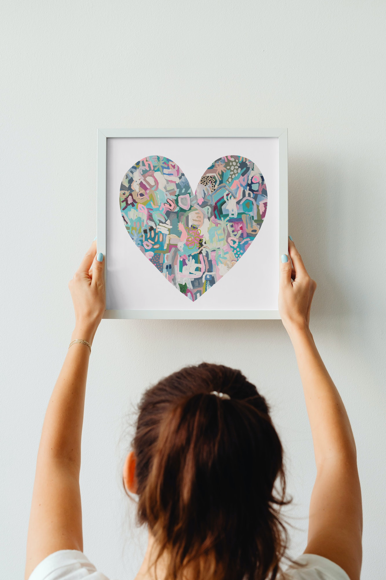 christine mueller art, heart, abstract, large print, colorful