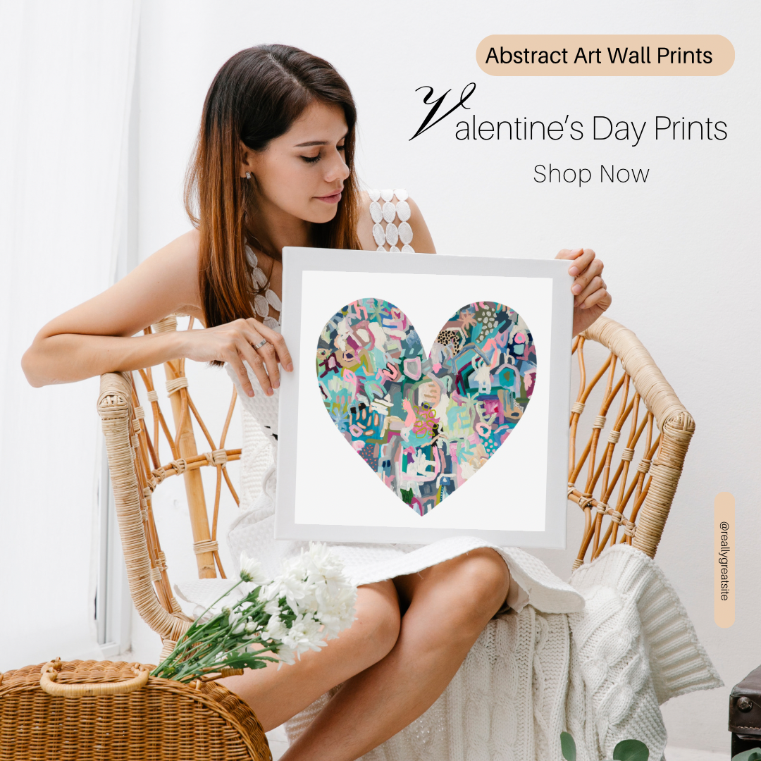 christine mueller art, heart, abstract, large print, colorful