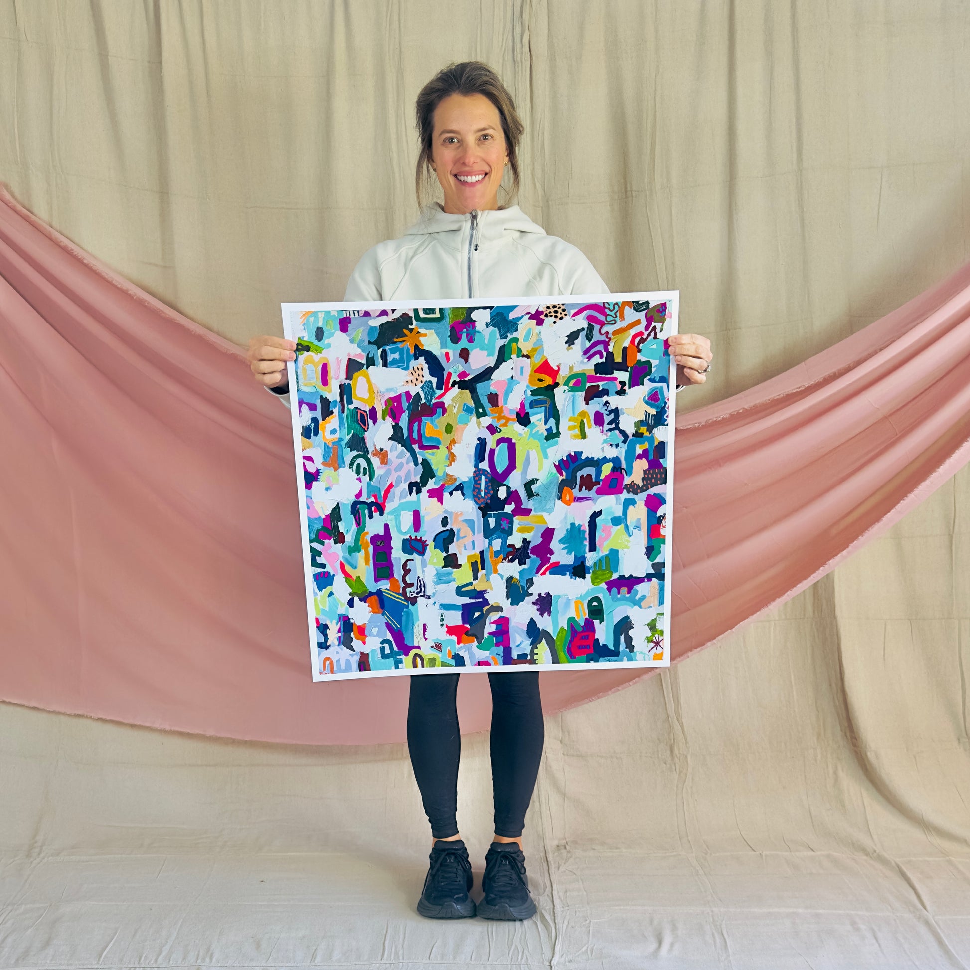 christine mueller art, canvas painting, large fine art, modern home decor, multicolor canvas, southern female artist, abstract artwork, wall art print, fine art print,expressionist, bright vivid colors multicolor,expressionistic