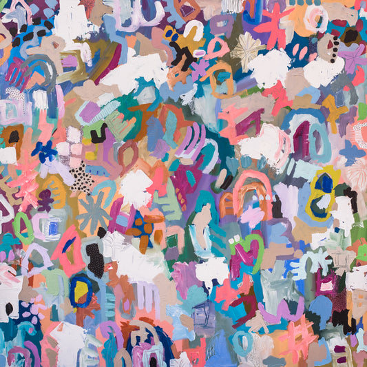 Colorful Abstract Wall Art, vivid bright canvas painting, modern home decor, large fine art, multicolor abstract wall art, christine mueller art, abstract artist, southern female artist, art print